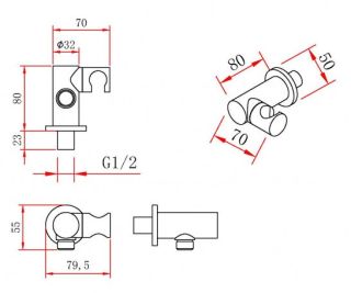 Душевой комплект Berges Ventas 2R чёрный матовый 073004